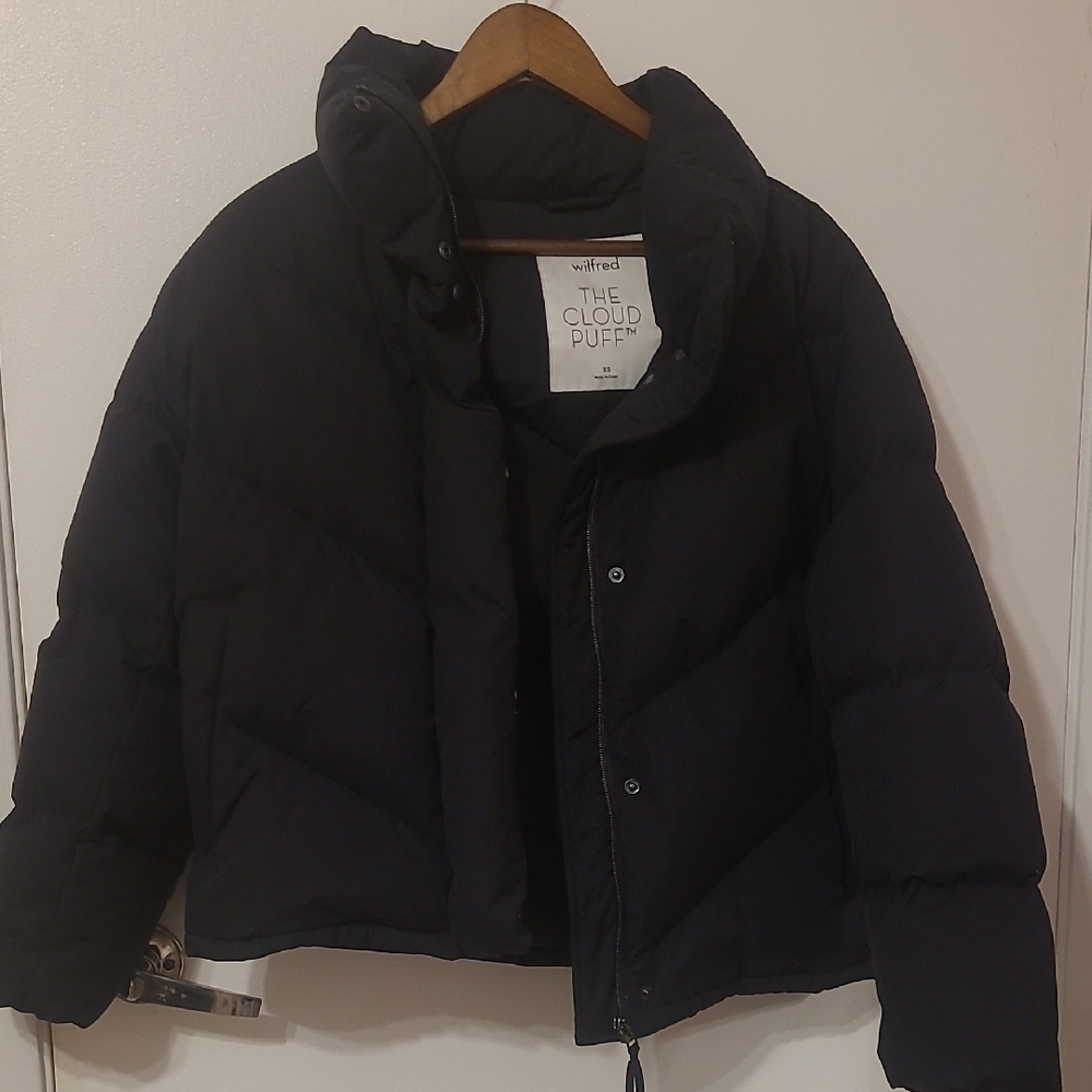 Wilfred Midnight Black Cloud Puffer Jacket